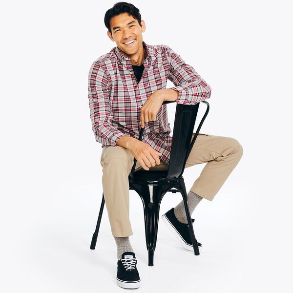 Classic Fit Wrinkle-Resistant Plaid Shirt