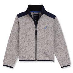 Little Boys' Micah Nautex Fleece Sweater (4-7),Grey Heather,large