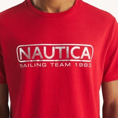 Sailing Team Graphic T-Shirt,Nautica Red,large