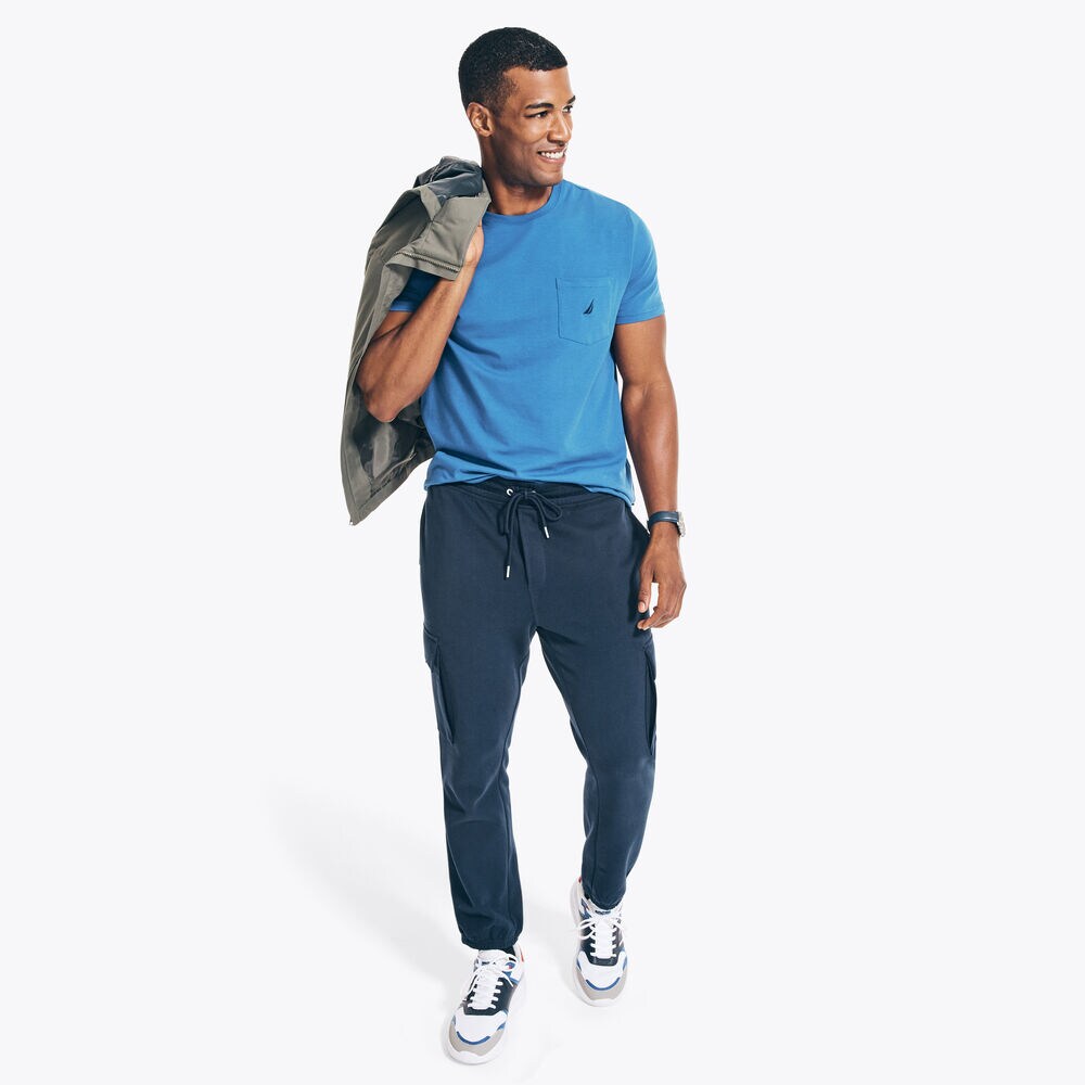 CREWNECK POCKET T-SHIRT,Windsurf Blue,large