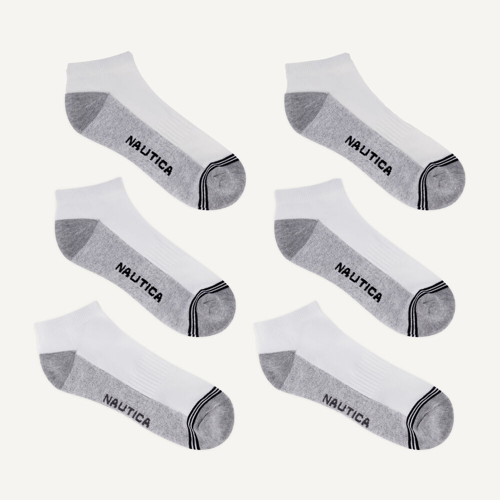ATHLETIC LOW-CUT SOCKS, 6-PACK,Dove,large
