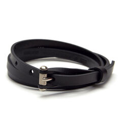 Slim Leather Belt,Black,large
