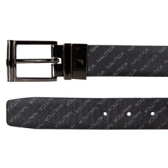 Reversible Logo Belt,Black,large