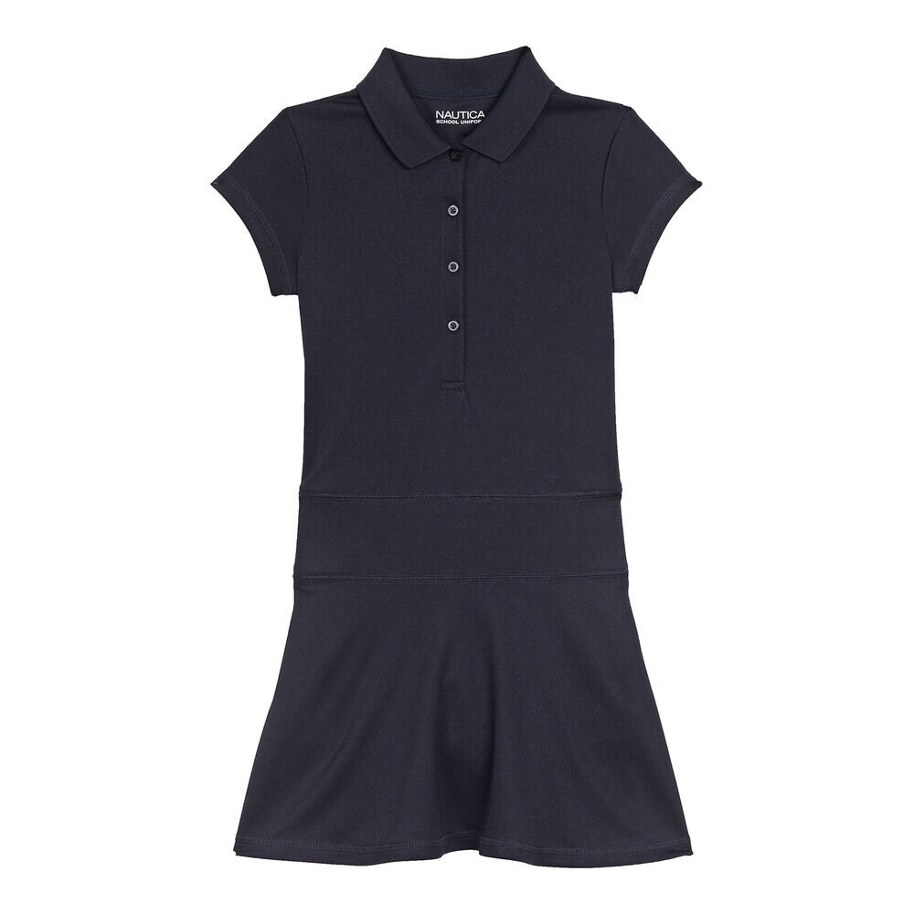 Little Girls’ Uniform-Ready Polo Dress (4-6x),Crystal Bay Blue,large