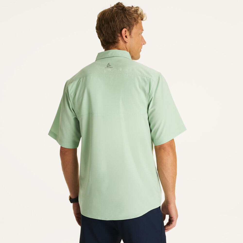 Nautica OTF Short-Sleeve UPF 30+ Shirt,Forest Green,large