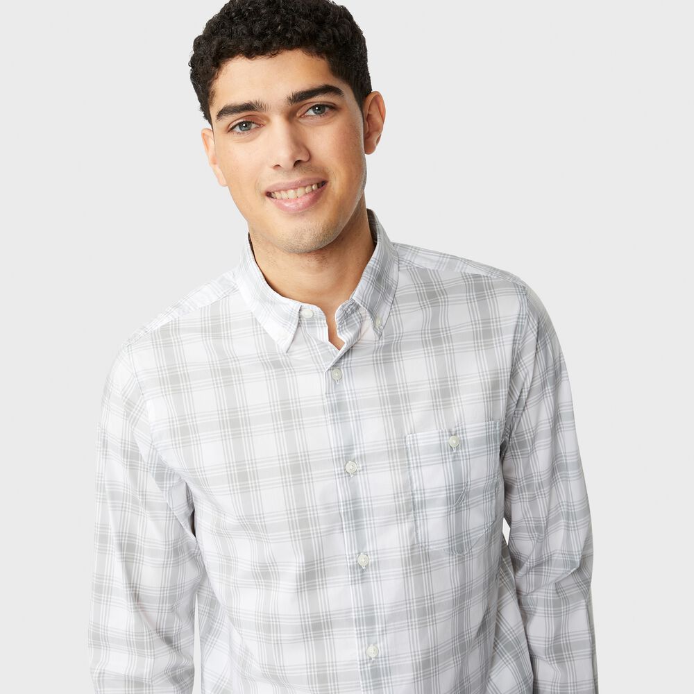 NAVTECH PLAID SHIRT,Bright White,large
