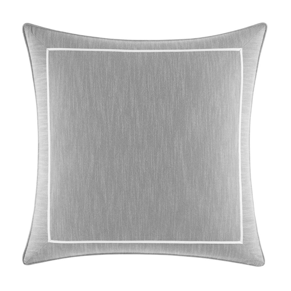 Bronwell Light Grey European Sham,Grey Heather,large