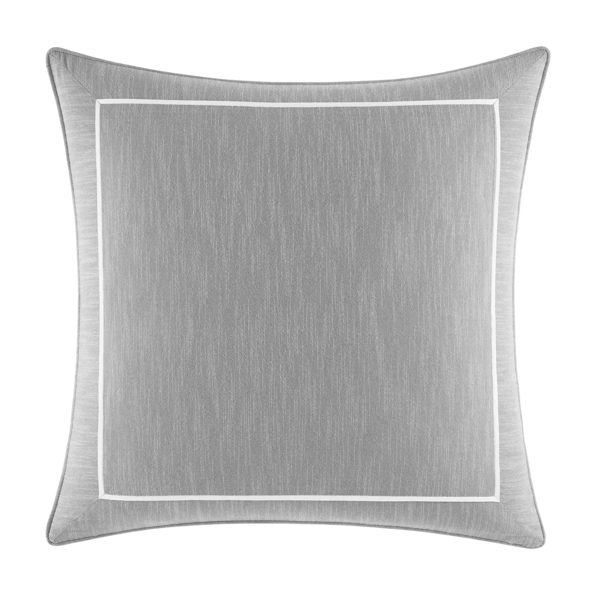 Bronwell Light Grey European Sham,Grey Heather,large