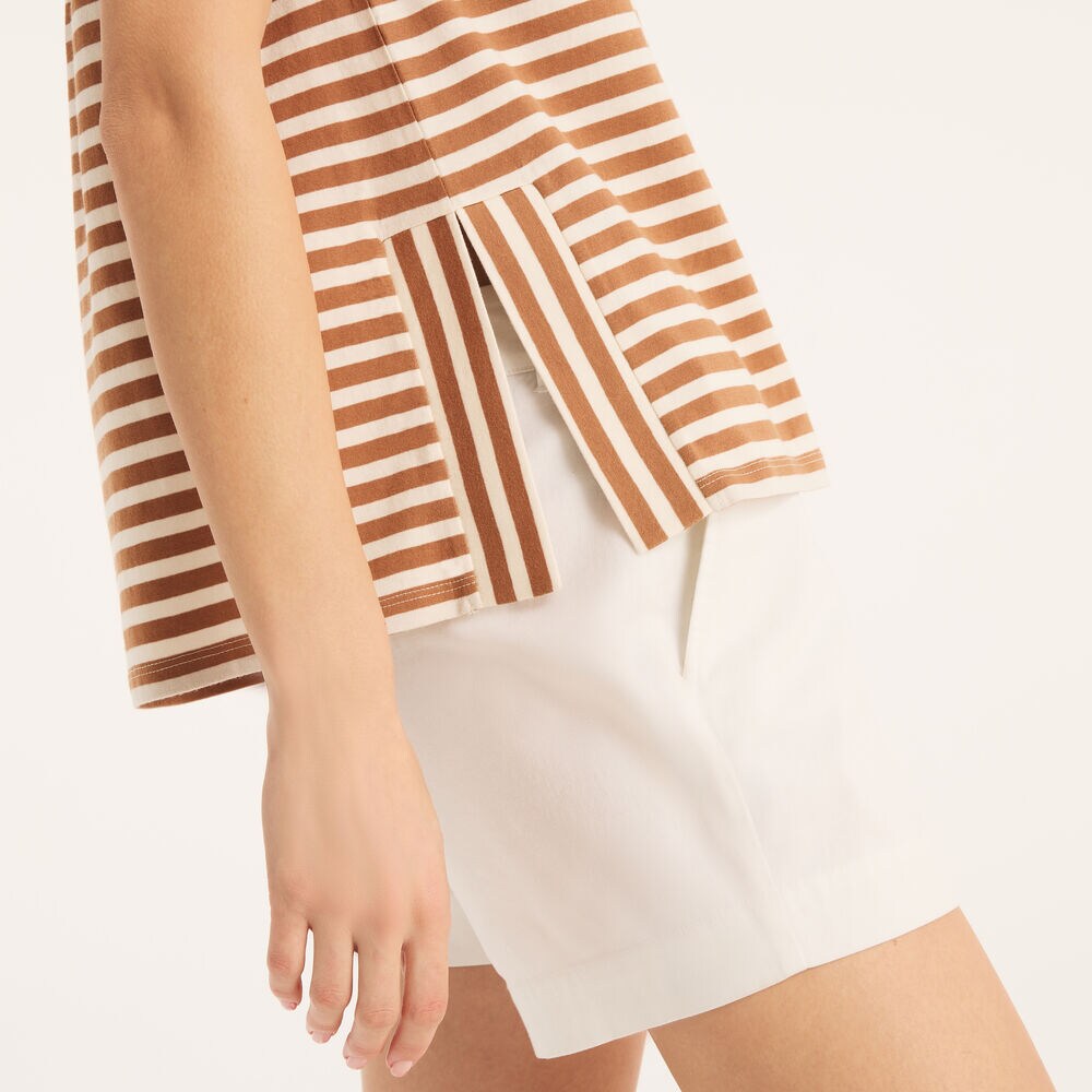 Striped T-Shirt,Almond,large