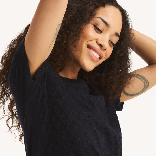 Diamond Short-Sleeve Sweater