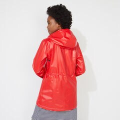 HOODED RAIN JACKET,Tomales Red,large