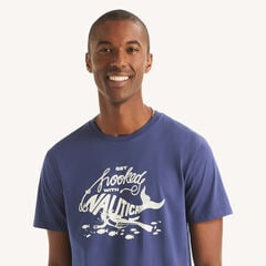 Get Hooked Graphic T-Shirt,Noon Blue,large
