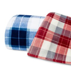 Bluff Plaid King Blanket,Heather,large