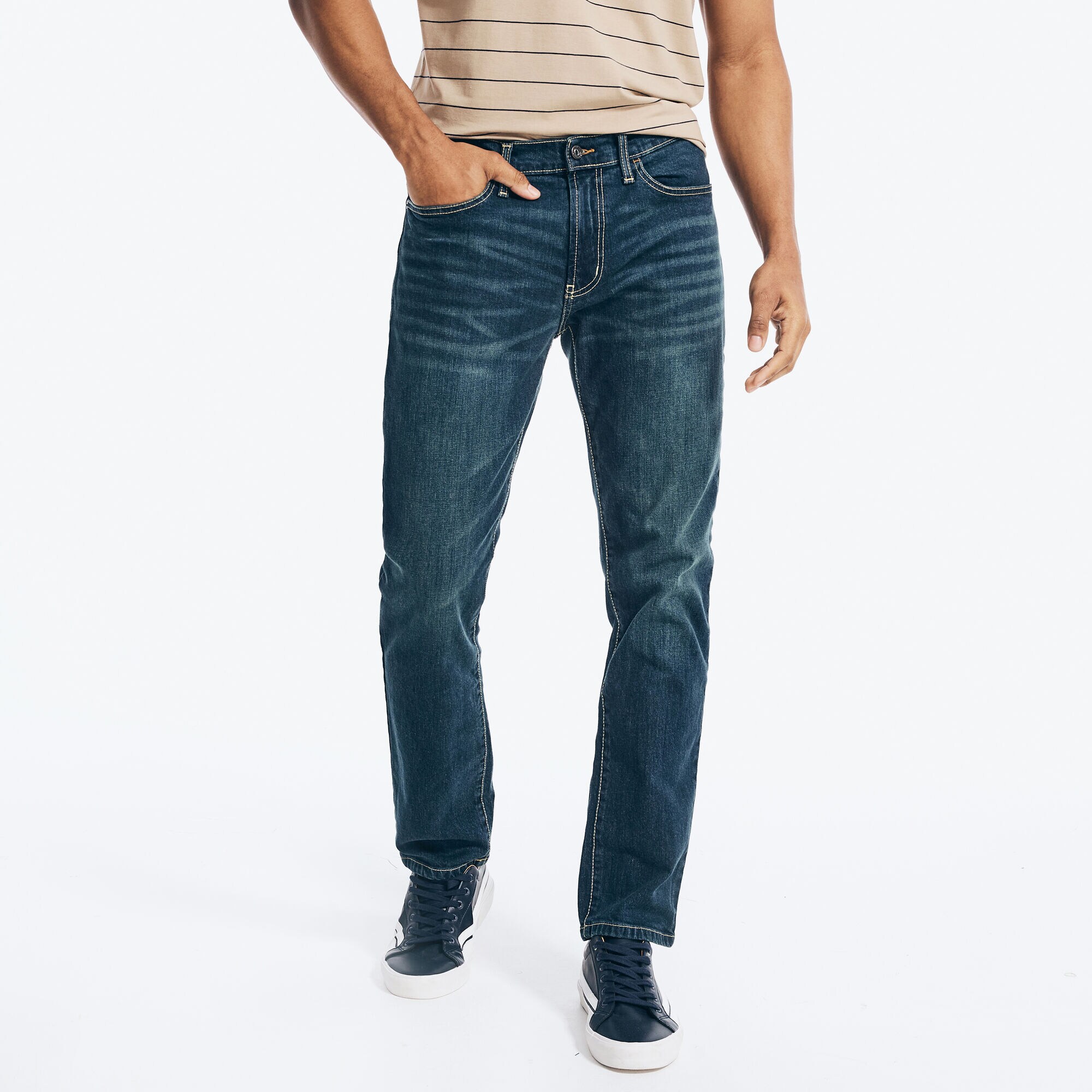 SLIM FIT DENIM,Aegean Sea Wash,large