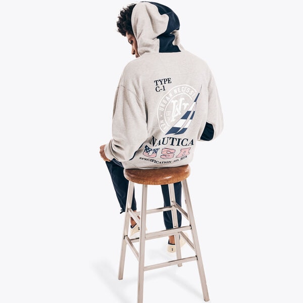 URBAN NECESSITIES X NAUTICA GRAPHIC PULLOVER HOODIE