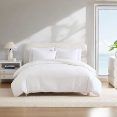 Seaside Floral White King Comforter-Sham Set,Antique White Wash,large