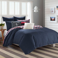 Seaward Navy Twill Flannel Comforter,Navy,large
