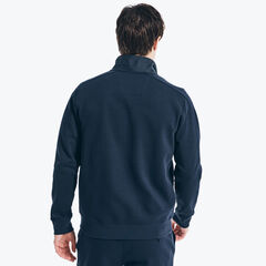 CHEST-STRIPE FULL-ZIP SWEATSHIRT,Navy,large