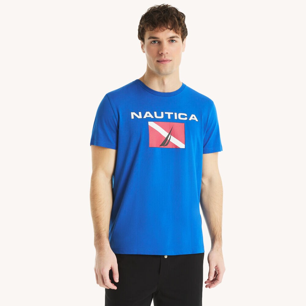 Logo Graphic T-Shirt,Bolt Blue,large