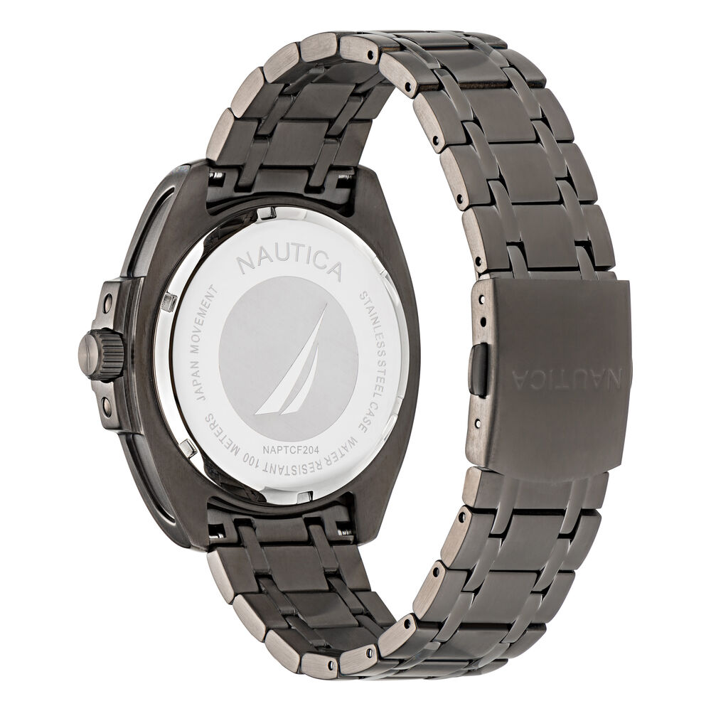 TIN CAN BAY STAINLESS STEEL 3-HAND WATCH,Multi,large