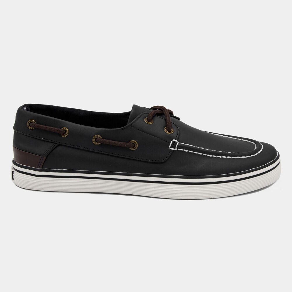 Galley 2 Boat Shoe in Black/Brown,True Black,large