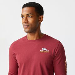 SUSTAINABLY CRAFTED GRAPHIC LONG-SLEEVE T-SHIRT,Zinfandel,large
