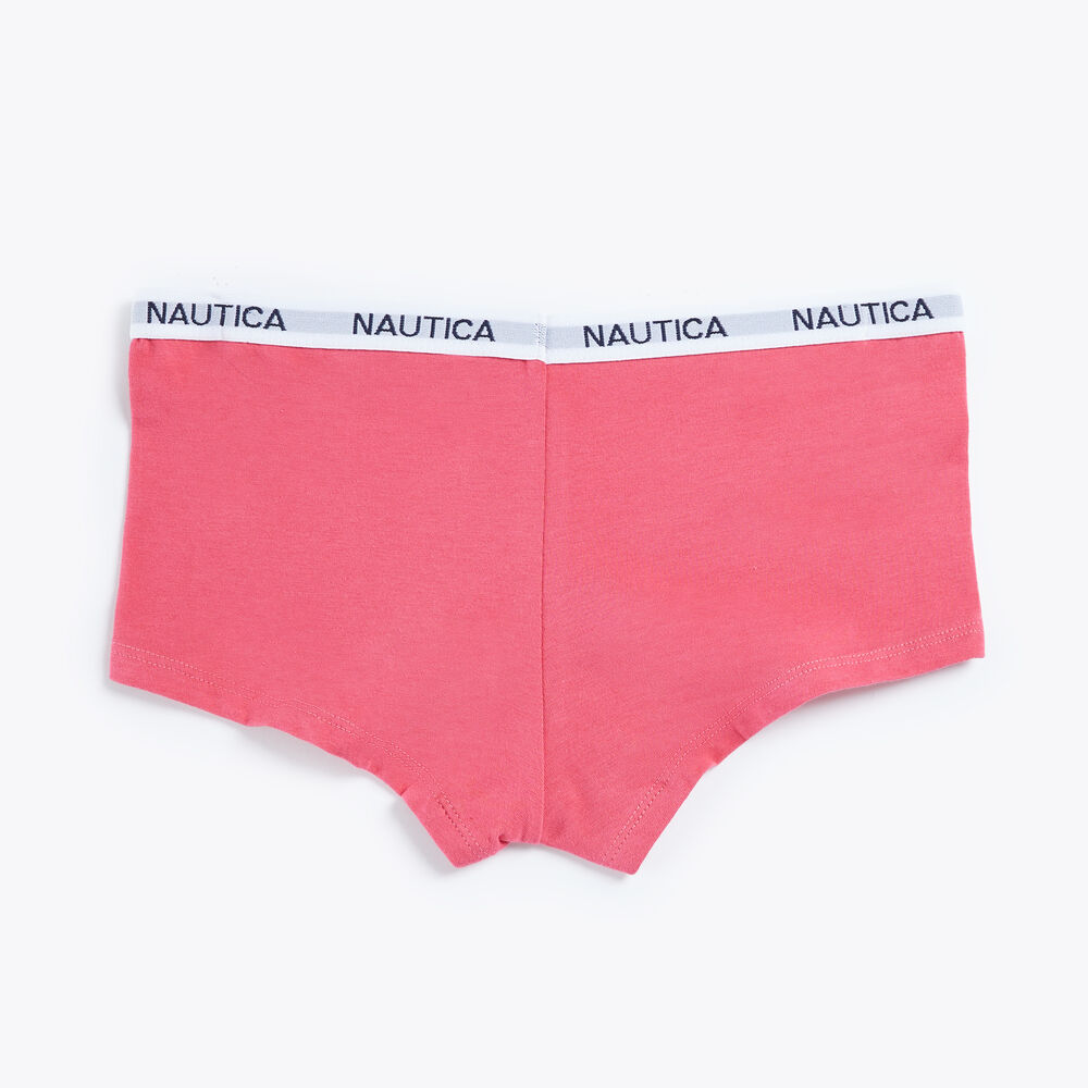 EMBROIDERED LOGO BOYSHORTS, 4-PACK,Navy,large