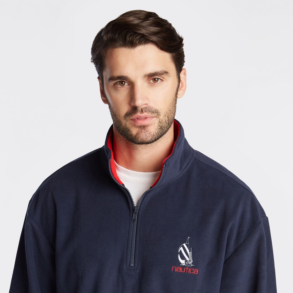 LIMITED EDITION SPINNAKER QUARTER-ZIP FLEECE,Navy,large