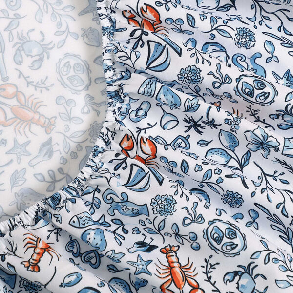 Coastal Fun Blue Queen Sheet Set