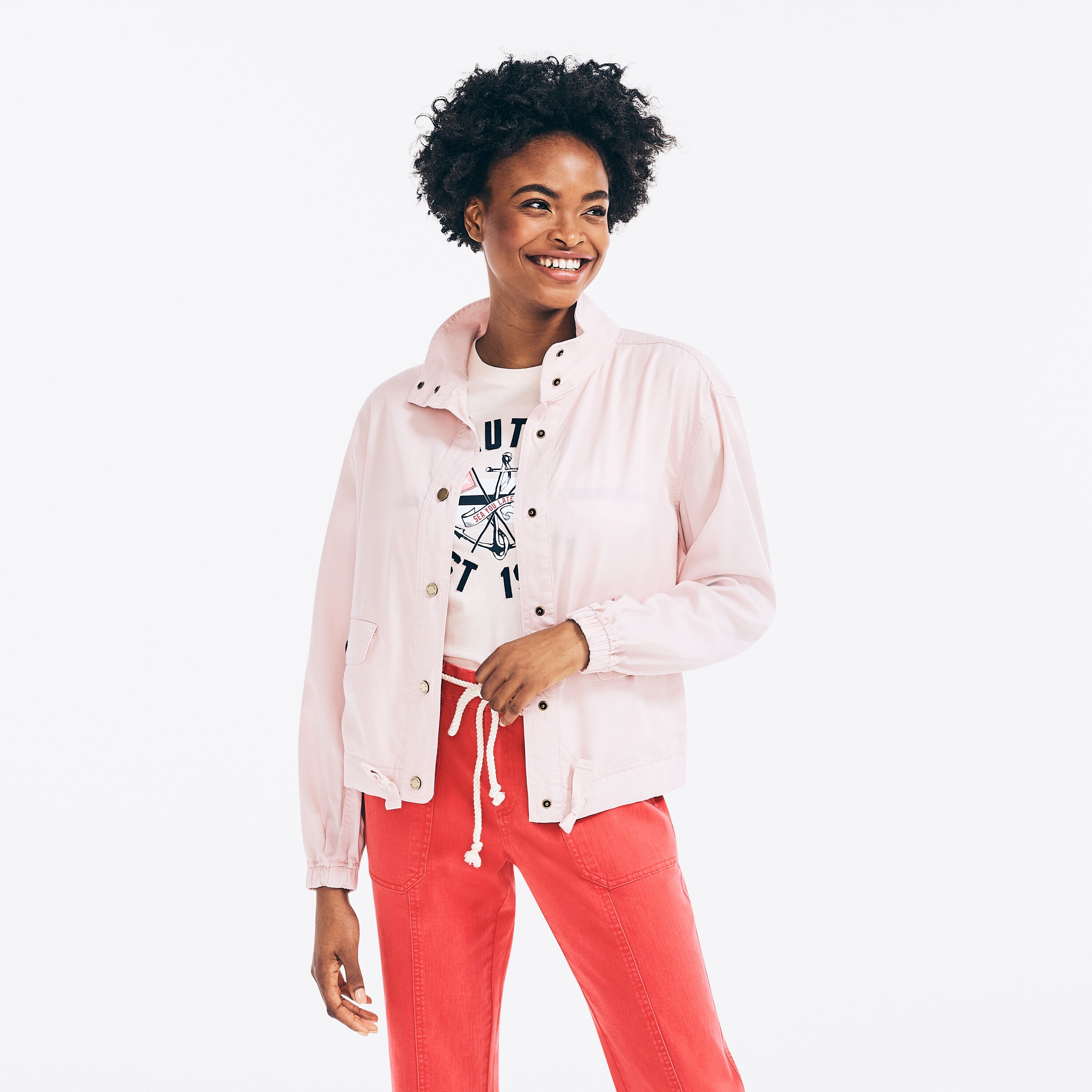 mock neck jacket women's