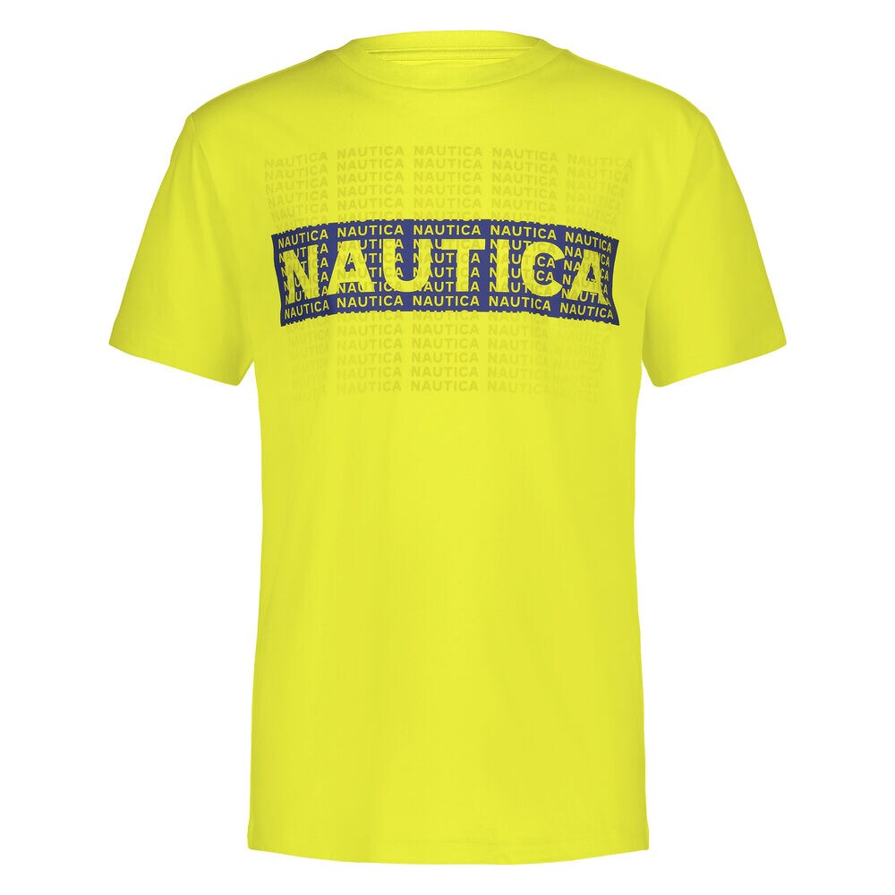LITTLE BOYS' LAYERED BOX LOGO GRAPHIC T-SHIRT (4-7),Yellow Zest,large