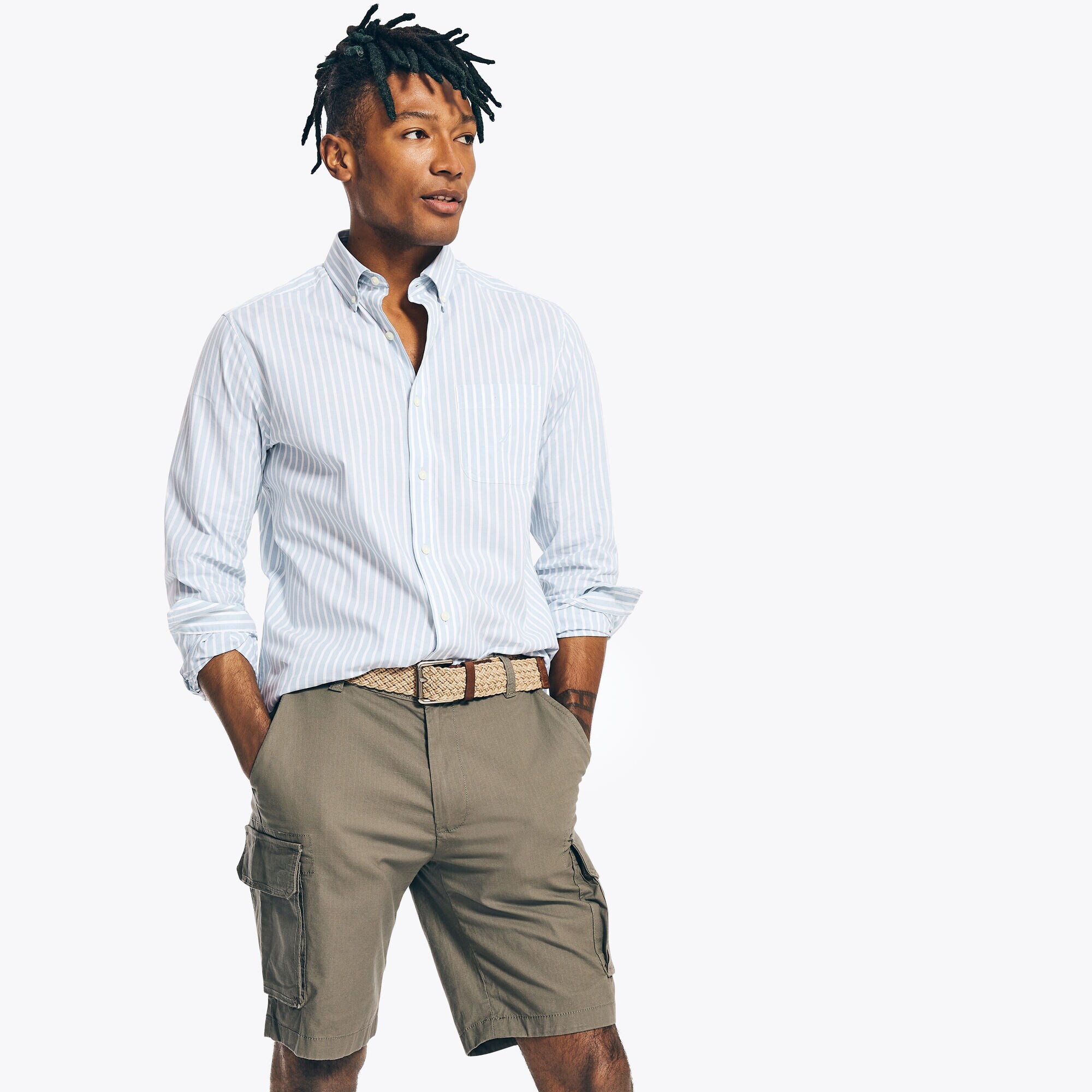 10” NAVIGATOR CARGO SHORT,Hillside Olive,large