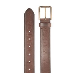 LOGO EMBOSSED BELT IN BROWN,Brown Stone,large