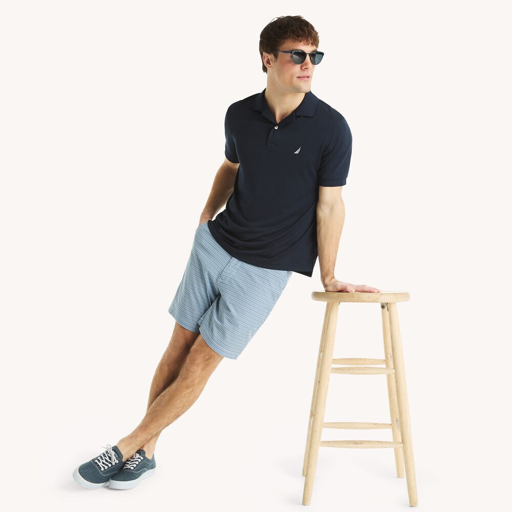 8.5" Navtech Printed Short,Anchor Blue Heather,large