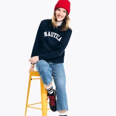 Logo Crewneck Sweatshirt,Stellar Blue Heather,large
