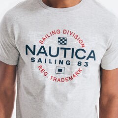 SAILING DIVISION GRAPHIC T-SHIRT,Grey Heather,large