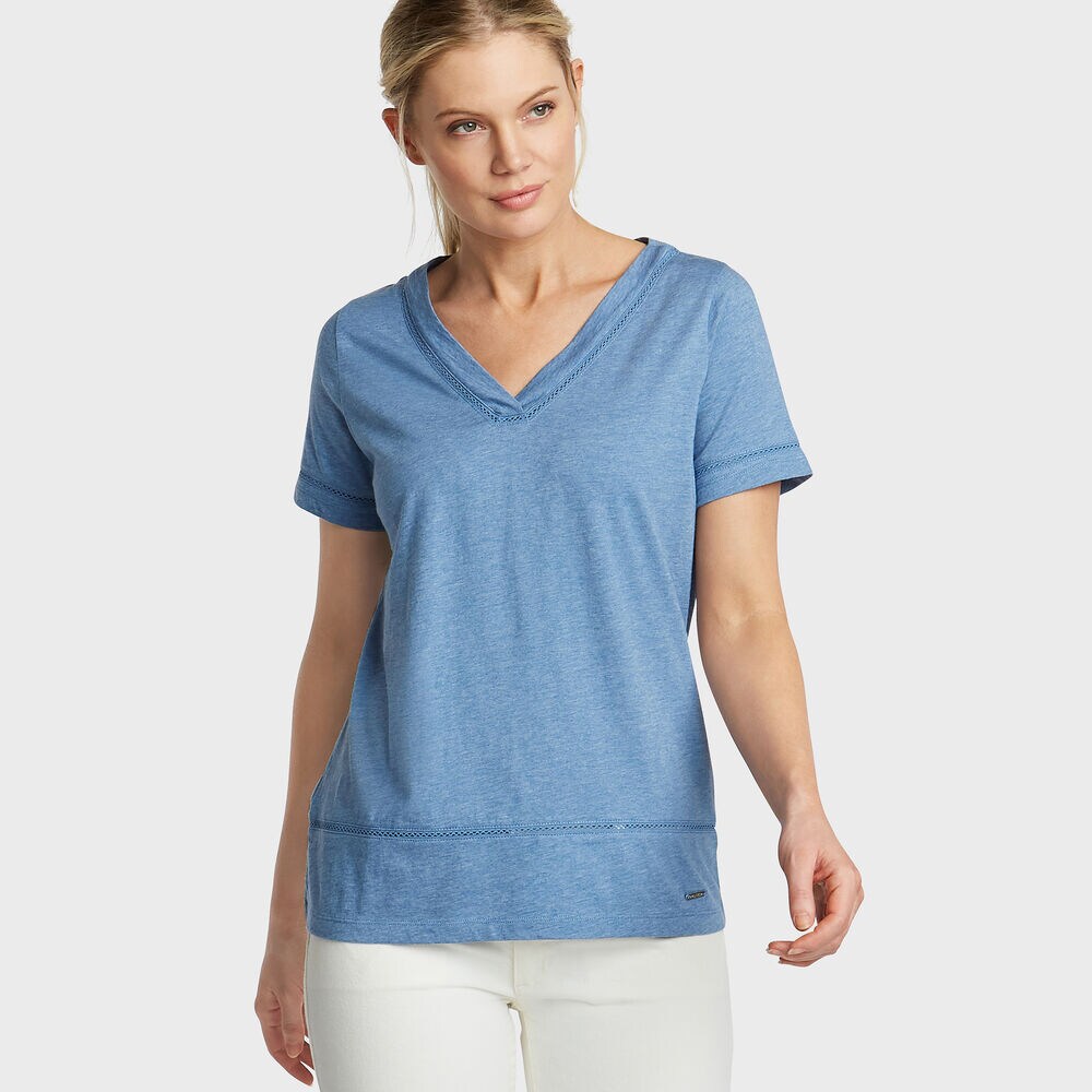 Openwork Jersey Top,Aquadream,large