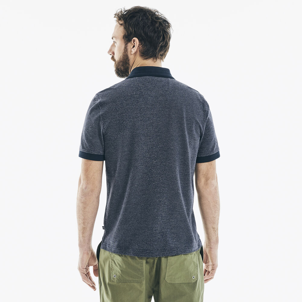 CLASSIC FIT POCKET POLO,Navy,large