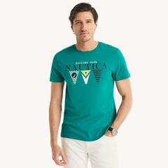 Flag Graphic T-Shirt,Schooner Green,large