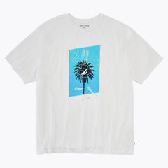Big & Tall Palm Tree Graphic T-Shirt,Bright White,large