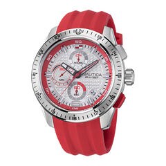 NST 101 STAINLESS STEEL AND SILICONE WATCH,Multi,large