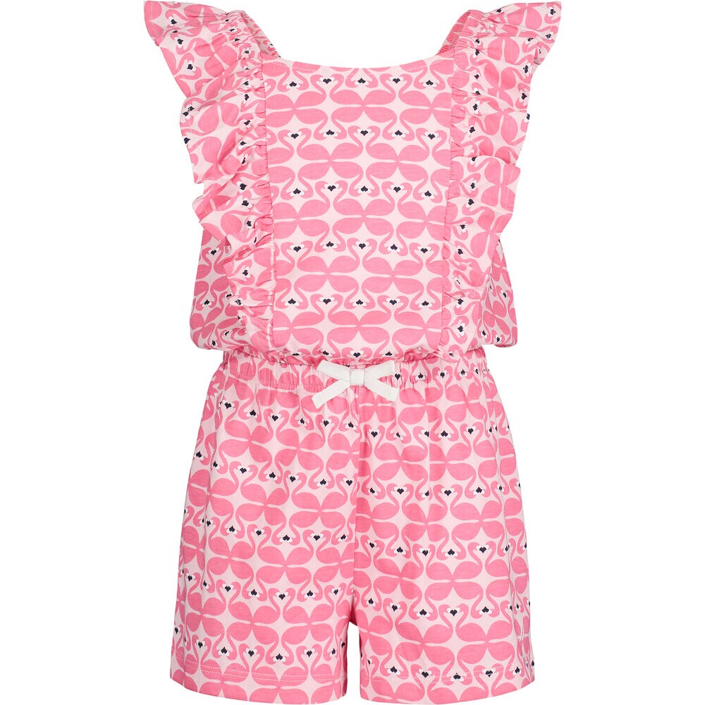 TODDLER GIRLS' FLAMINGO GEO ROMPER (2T-4T),Red Skies,large