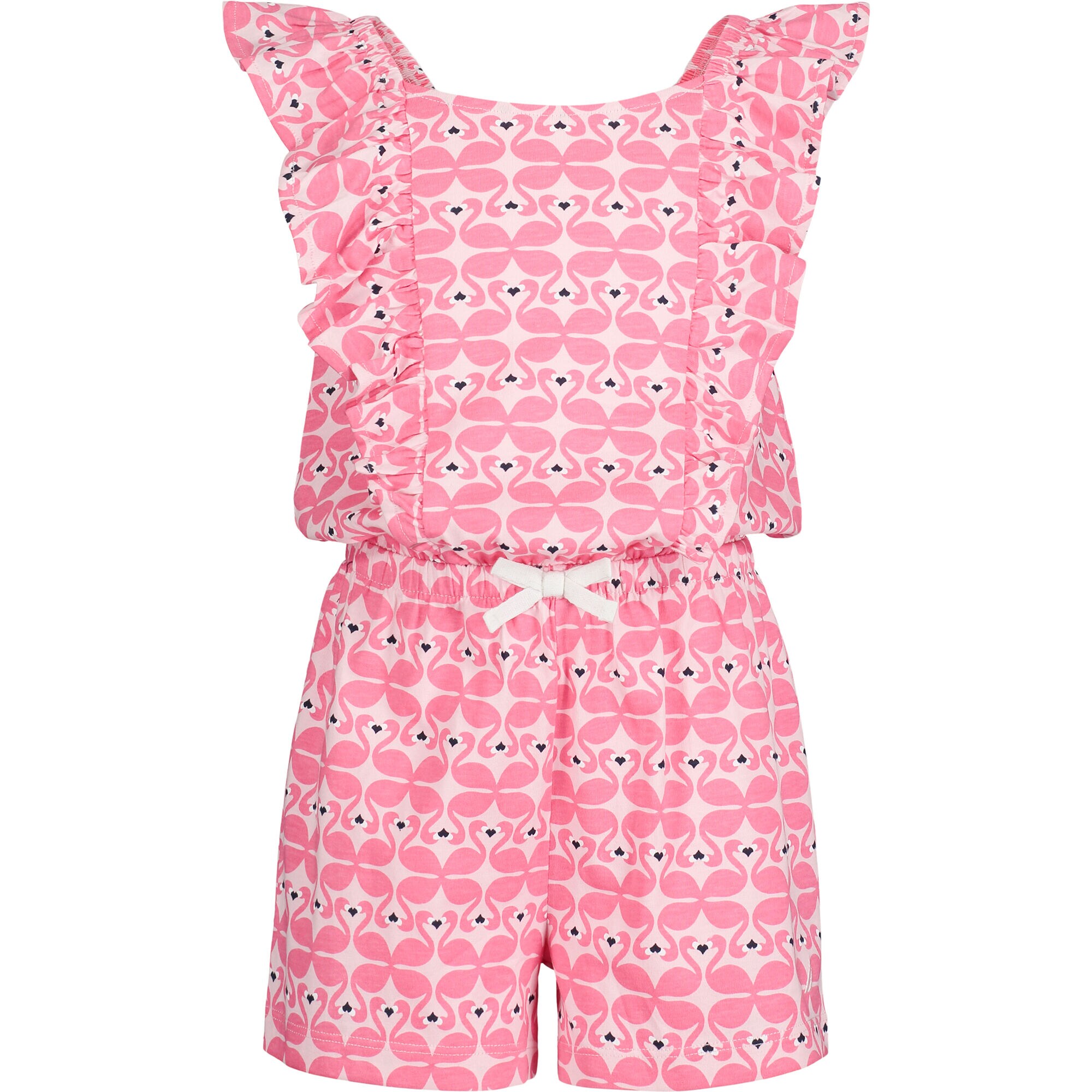 TODDLER GIRLS' FLAMINGO GEO ROMPER (2T-4T),Red Skies,large