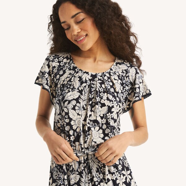 Printed Tiered Dress
