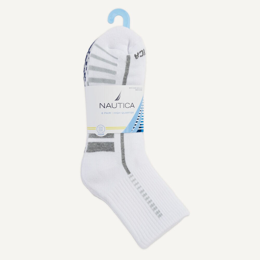 High Quarter Socks, 6-pack,Dove,large