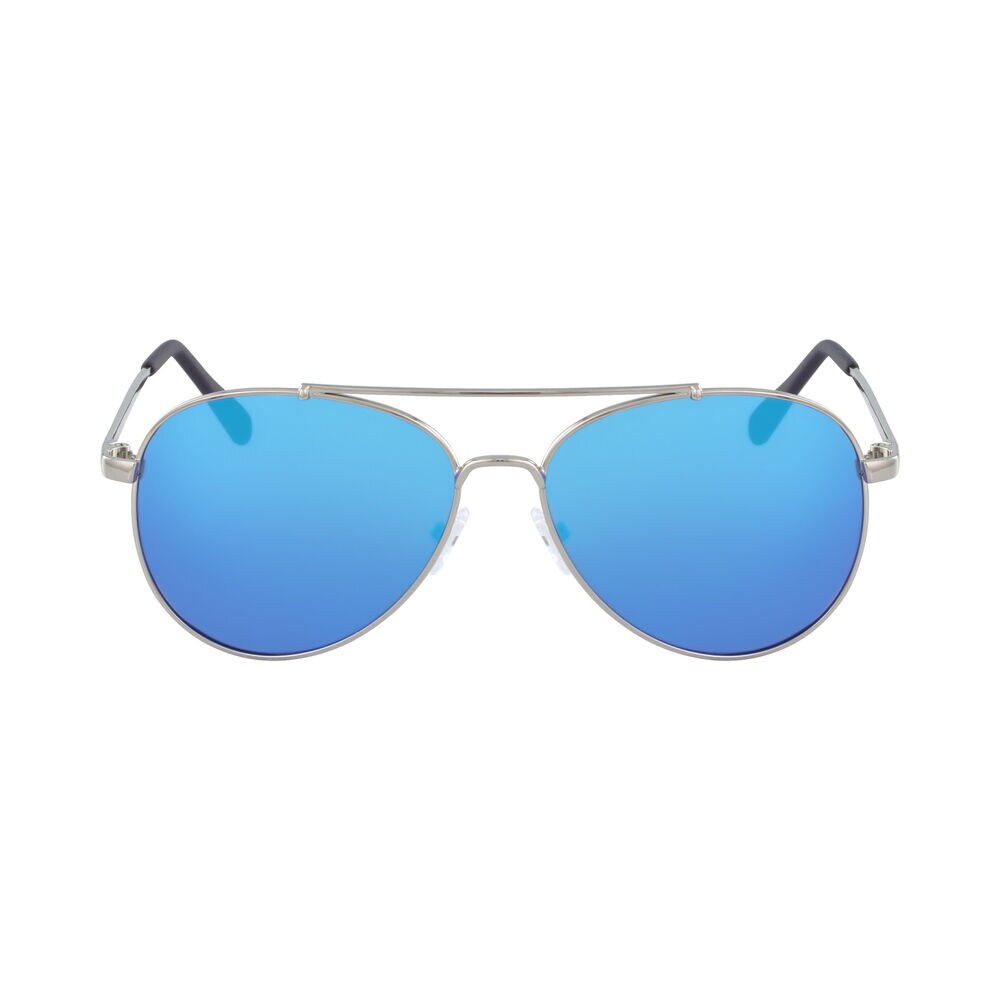 Aviator Sunglasses with Silver Frame,Castlerock Grey,large