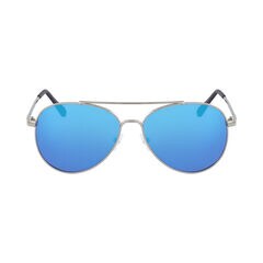 Aviator Sunglasses with Silver Frame,Castlerock Grey,large