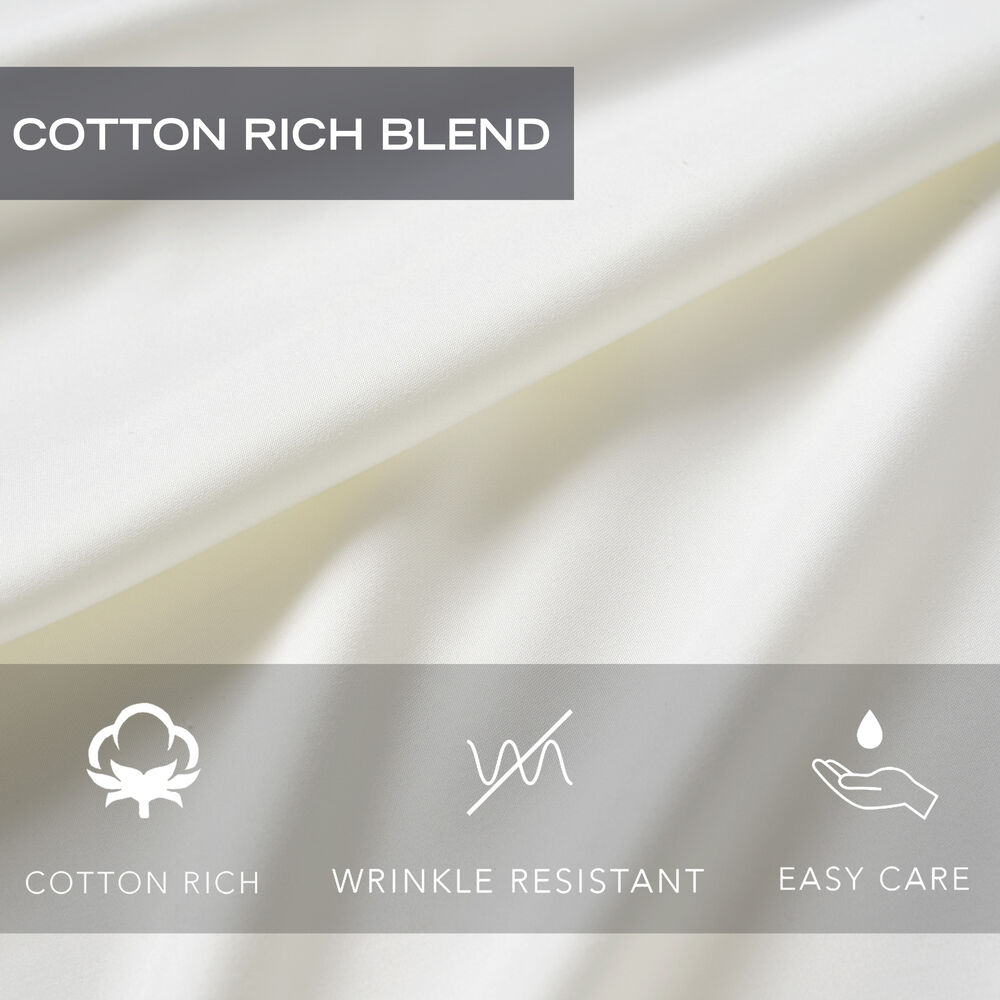 SOLID WHITE QUEEN FITTED SHEET,Antique White Wash,large