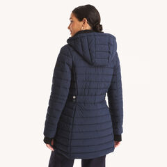 Puffer Jacket With Removable Hood,Stellar Blue Heather,large