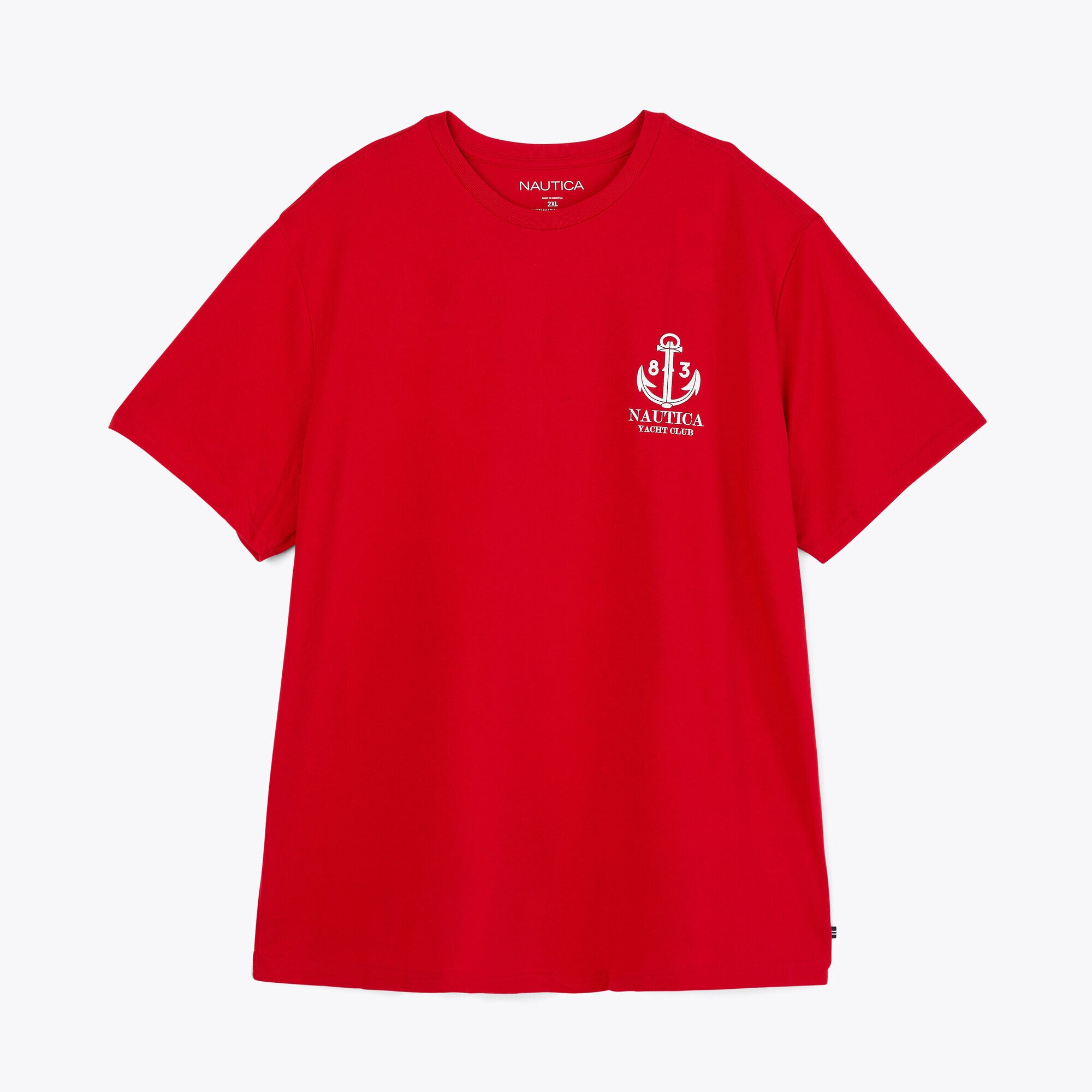 SUSTAINABLY CRAFTED YACHT CLUB GRAPHIC T-SHIRT,Nautica Red,large